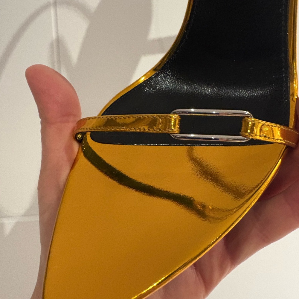 Saint Laurent Metallic Gold Heels